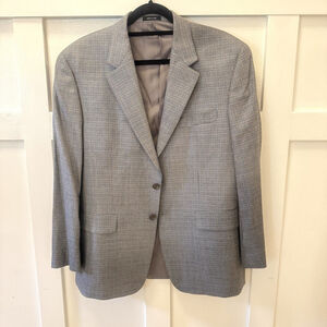 Lauren Ralph Lauren Silk/Wool Sport Suit Jacket Size:42S Houndstooth SingleVent